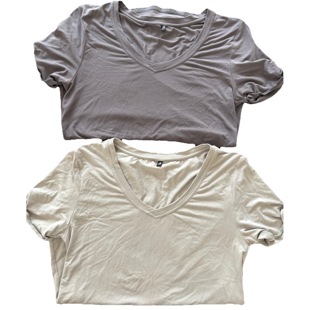 P'tula Bamboo V-Neck Tee Lot of 2 Women's Small